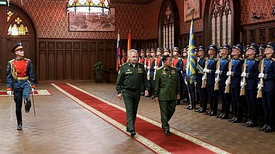 Russia says to boost military ties with Myanmar as junta leader visits Russia says to boost military ties with Myanmar as junta leader visits