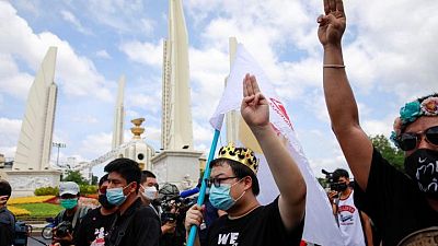 Thai protesters return to streets demanding constitutional changes Thai protesters return to streets demanding constitutional changes
