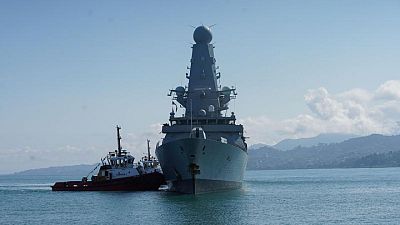 British naval destroyer that angered Russia docks in Georgia British naval destroyer that angered Russia docks in Georgia