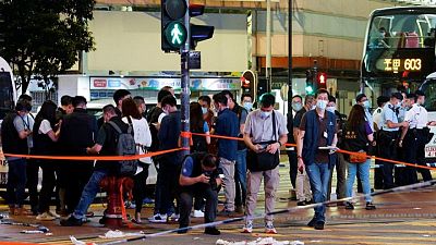Hong Kong policeman was stabbed in "lone wolf" attack- security chief Hong Kong policeman was stabbed in "lone wolf" attack- security chief
