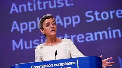 Exclusive-EU's Vestager warns Apple against using privacy, security to limit competition Exclusive-EU's Vestager warns Apple against using privacy, security to limit competition
