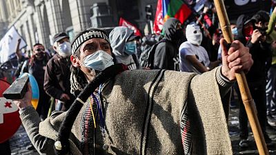 Protests delay inauguration of Chile's new constitutional assembly Protests delay inauguration of Chile's new constitutional assembly