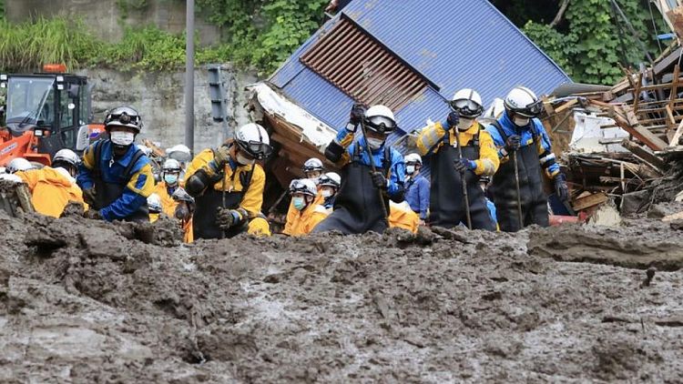Rescuers resume search for 24 missing in Japan landslides