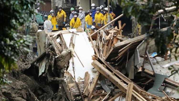 Rescuers search for 27 missing after Japan landslides