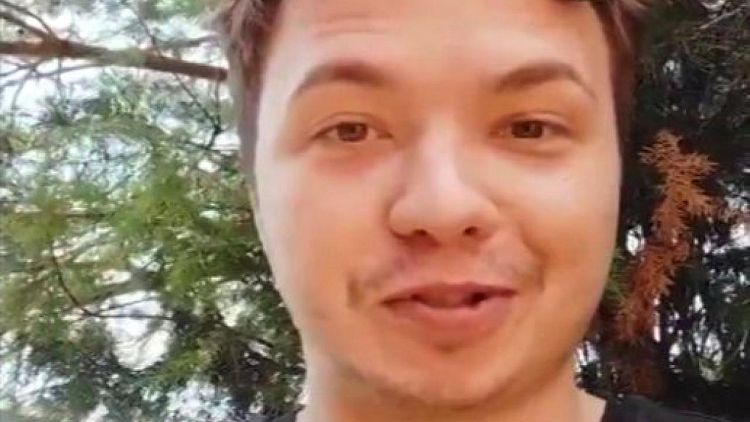 Belarusian dissident arrested in plane grounding appears to resurface online