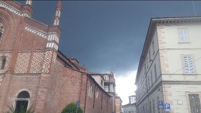 Grandinata in alcune zone della Lomellina, e a Milano Grandinata in alcune zone della Lomellina, e a Milano
