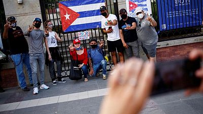 U.S warns Cubans away from sea crossings amid protests, but most cross on land U.S warns Cubans away from sea crossings amid protests, but most cross on land