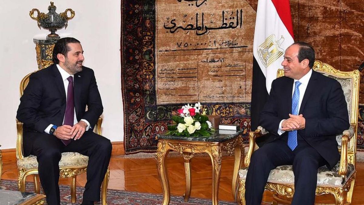 السيسي يستقبل الحريري ويؤكد على دعم مصر الكامل لمساره السياسي