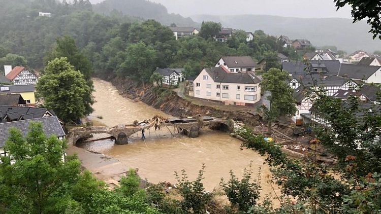 As floods hit western Europe, scientists say climate change hikes heavy rain