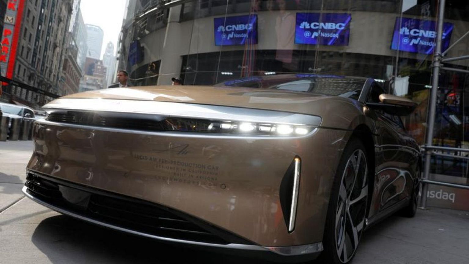 EV maker Lucid rises in Nasdaq debut after merger with Klein-backed SPAC