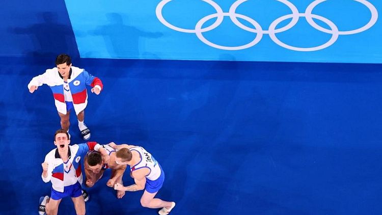 Olympics-Gymnastics-Russians hail Dalaloyan after recovery helps them to gold