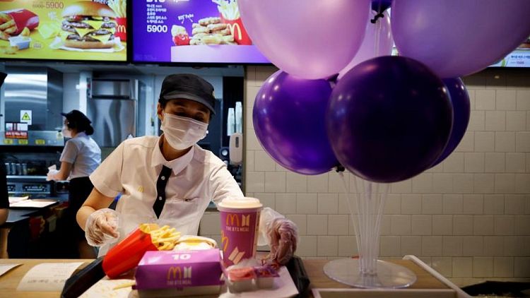 McDonald's sales surge on BTS meal craze, new crispy chicken sandwich