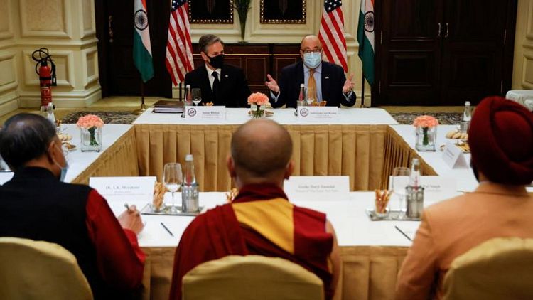 Risking China's anger, Blinken meets representative of Dalai Lama in India