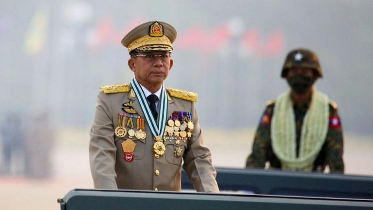 Myanmar shadow government condemns army ruler for taking PM role