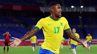 Malcolm marca el gol de la gloria dorada para Brasil en fútbol masculino Malcolm marca el gol de la gloria dorada para Brasil en fútbol masculino
