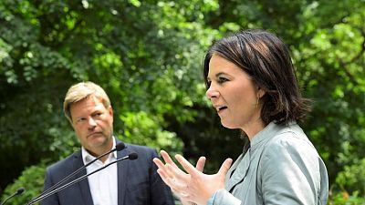 German Greens co-leader defends embattled chancellor candidate German Greens co-leader defends embattled chancellor candidate
