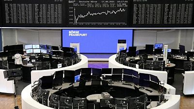 European shares fall 1% on taper fears; commodities slump hits miners