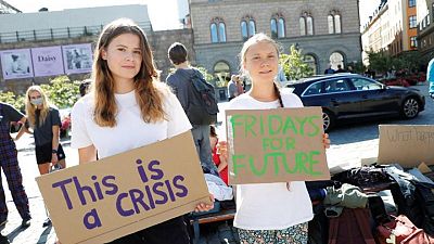 Greta Thunberg protesta en Estocolmo en tercer aniversario de primera huelga escolar