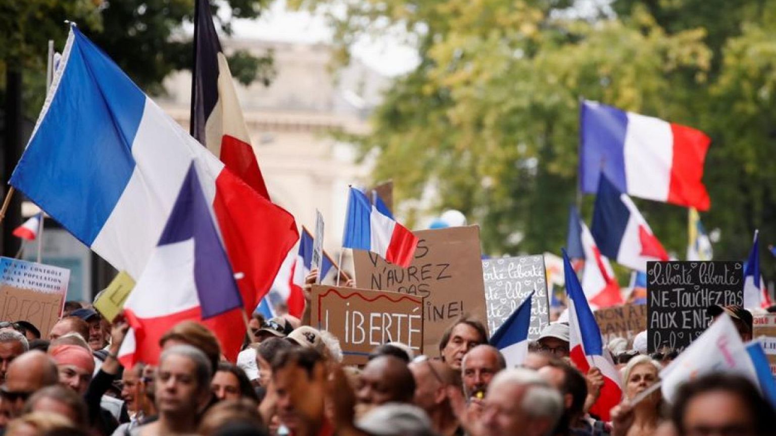 Protesters in France demonstrate against COVID pass for sixth weekend