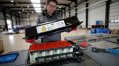 Explainer-Are lithium-ion batteries in EVs a fire hazard? Explainer-Are lithium-ion batteries in EVs a fire hazard?
