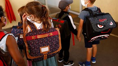 Facemasks and sanitizer as French kids go back to school Facemasks and sanitizer as French kids go back to school