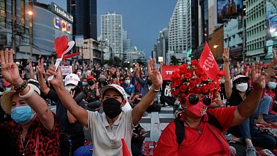 Thousands join protest in Bangkok demanding prime minister's resignation Thousands join protest in Bangkok demanding prime minister's resignation