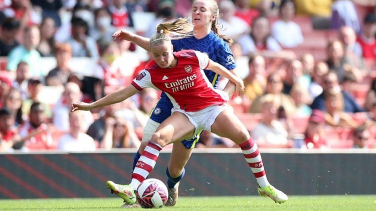 Soccer-Arsenal edge out Chelsea in WSL thriller, Brighton ease past West Ham