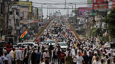 Hundreds of thousands of Indian farmers rally against farm laws Hundreds of thousands of Indian farmers rally against farm laws