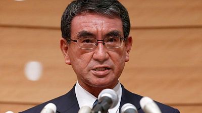 Japan's popular vaccine minister Kono enters race for next leader Japan's popular vaccine minister Kono enters race for next leader