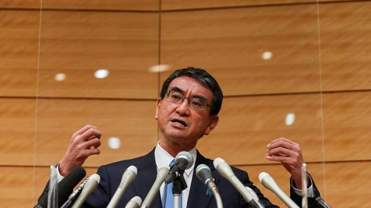 Factbox: Five facts about Japan prime minister hopeful Taro Kono