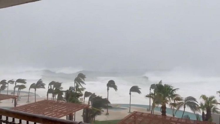 Hurricane Olaf's winds weaken, bringing heavy rains to Mexico's Baja California Sur