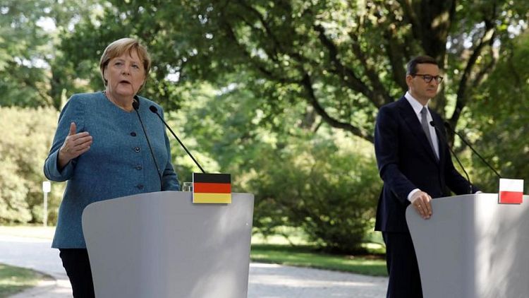 Germany's Merkel seeks to calm Poland's Nord Stream 2 fears
