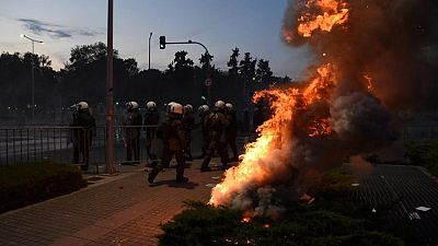 Anti COVID vaccine protesters clash with police in Greece Anti COVID vaccine protesters clash with police in Greece
