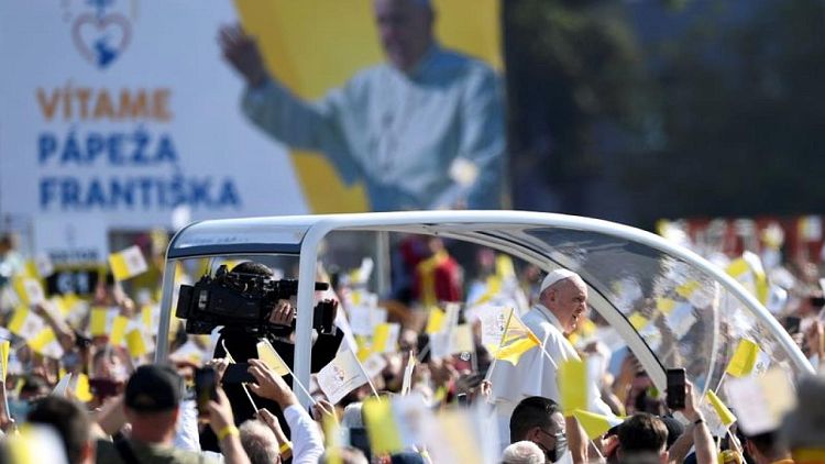 Pope, in Slovakia, says don't exploit religion for politics