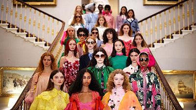 Colourful catwalk shows return at hybrid London Fashion Week
