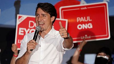Canada's ruling Liberals projected to form minority government