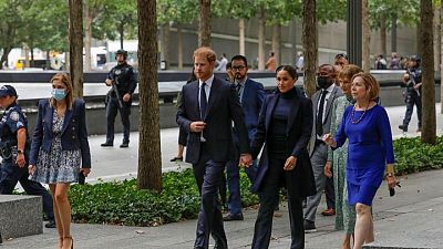 Prince Harry, Meghan Markle visit New York's World Trade Center