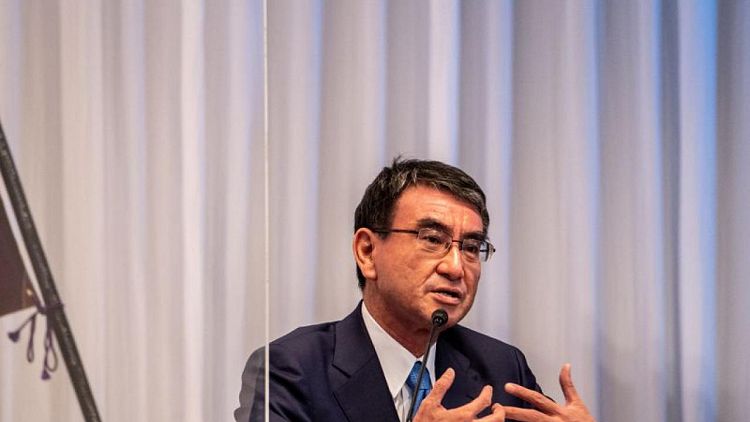 Japan's Kono says same-sex marriage should be discussed in parliament
