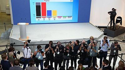 German conservatives, social democrats tied in vote to decide Merkel successor