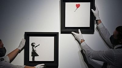 كريستيز تتوقع بيع لوحة "الفتاة والبالون" لبانكسي بنحو 4.75 مليون دولار كريستيز تتوقع بيع لوحة "الفتاة والبالون" لبانكسي بنحو 4.75 مليون دولار