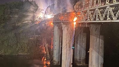 La sindaca ha commentato l'incendio del Ponte di ferro La sindaca ha commentato l'incendio del Ponte di ferro