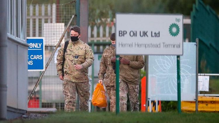 British military arrive at refinery amid fuel crisis - Reuters reporter