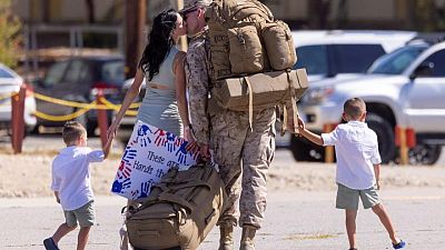 U.S. Marines whose comrades died defending Kabul airport return home U.S. Marines whose comrades died defending Kabul airport return home