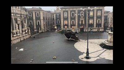 Grandinata nel centro città, alberi caduti alla circonvallazione Grandinata nel centro città, alberi caduti alla circonvallazione