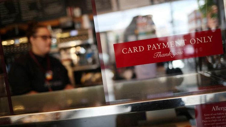 UK card spending edges up slightly in week to Oct. 7 - ONS