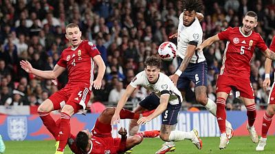 Soccer-England held 1-1 by Hungary in match marred by crowd violence Soccer-England held 1-1 by Hungary in match marred by crowd violence