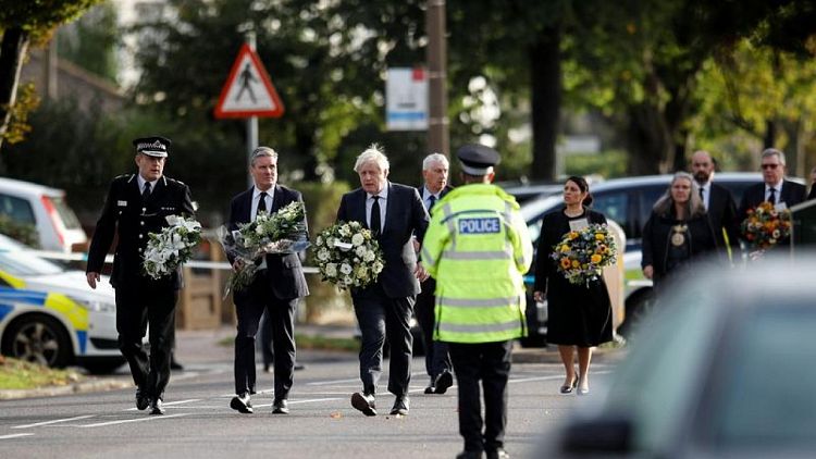 PM Johnson visits church where lawmaker was stabbed to death
