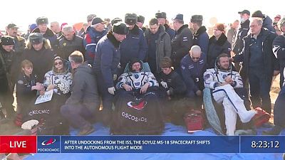Russian actor and director making first movie in space return to Earth after 12-day mission Russian actor and director making first movie in space return to Earth after 12-day mission