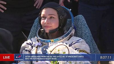Russian actor and director making first movie in space return to Earth after 12-day mission Russian actor and director making first movie in space return to Earth after 12-day mission