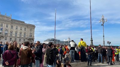 Il portuale Puzzer e il medico no vax Giacomini i portavoce Il portuale Puzzer e il medico no vax Giacomini i portavoce
